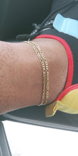 14k Gold Plated 3mm Figaro Anklet