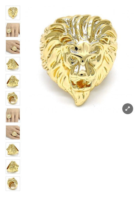 Gold filled Lion Face Ring