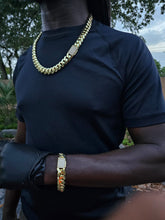 Big BoY 📷📹 16mm Miami Cuban Link 14k High Quality Gold Plated Miami Cuban Link Chain And Bracelet Cz diamond lock