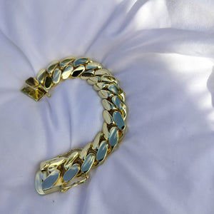14k Gold Plated Miami Cuban Link 22mm Bracelet