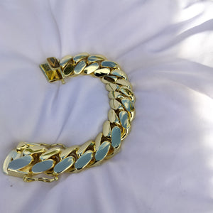 14k Gold Plated Miami Cuban Link 22mm Bracelet
