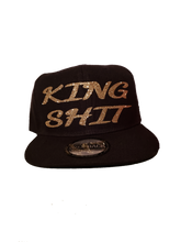 King Shit snapback hat with glitter vinyl