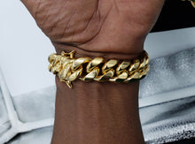 18k gold plated 14mm Miami Cuban link bracelet