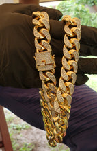 We call him Big Dip 22inch 18mm 14k gold plated micro pave  Miami Cuban link