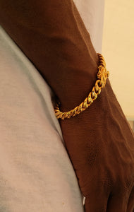 8mm 14k or 18k gold plated  Miami Cuban link bracelet