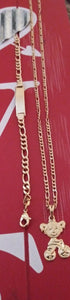 18k Gold Filled Bicycle Girl Full Set Chain and Bracelet