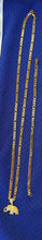 14k gold filled 6mm  Figaro chain and bracelet set 24inches