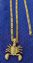 18k gold filled 6mm Scorpion Figaro chain and bracelet set 24inches