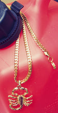 4mm 24inch Gold Plated Flat Cuban link Chain bracelet and Pendant