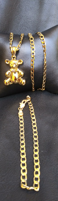 18kt Gold filled 💖📿24 inch chain charm and bracelet