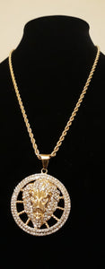 4mm 24inch Gold Plated Rope Chain and Pendant