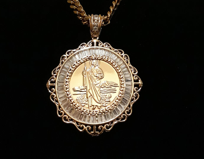 14k Gold Filled double side pendant