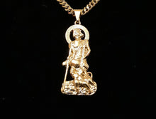 14k Gold plated Saint Lazaro pendant