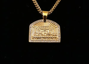 14k Gold plated Last Supper pendant