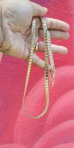 10mm 18k gold plated Flat Miami Cuban link set chain and bracelet