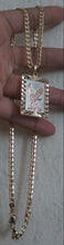 18k Gold Filled 5mm Cuban Link Diamond Cut Chain and eagle Pendant  Set