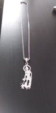 New Arrival 3mm 14k White Gold plated Franco Chain And St. Lazarus Pendent Set