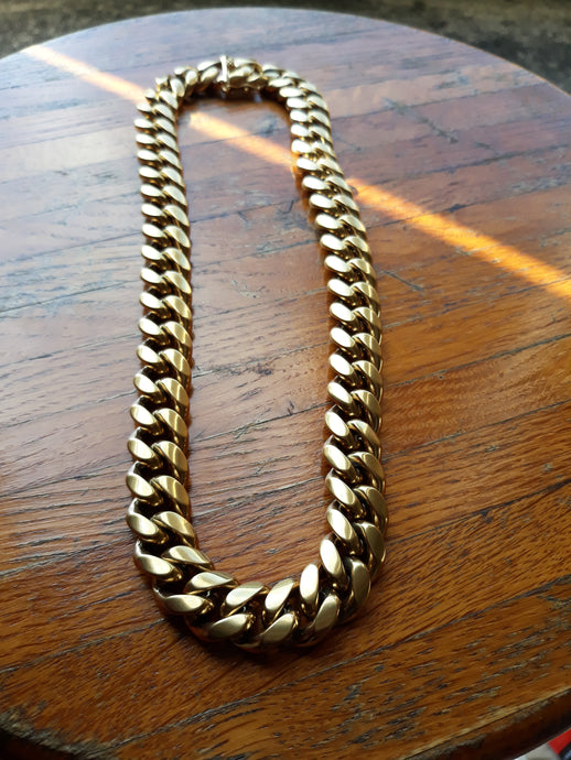 Big Boy 16mm 14k gold plated Miami Cuban link chain