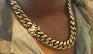 Big Boy 16mm 14k gold plated Miami Cuban link chain