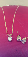 14k Gold Filled Womens Full Set Chain pendant and earrings