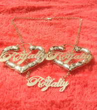 14k Gold Filled Womens Full Set Chain Royalty plate And bamboo Earrings
