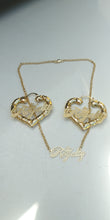 14k Gold Filled Womens Full Set Chain Royalty plate And bamboo Earrings