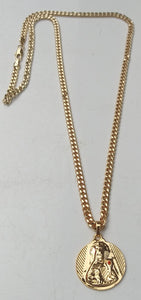 14k Gold Filled 3mm Cuban Link Chain and pendant