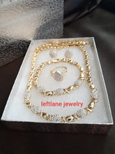 14k Gold Plated Womens  "Ice me up" X&o Hugs and Kisses Full xoxo Set Chain earrings ring and Bracelet