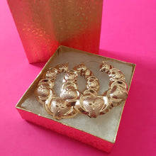 Gold Filled xoxo hugs and kisses hoop 45mm Earrings cz diamonds