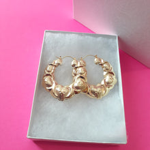 Gold Filled xoxo hugs and kisses hoop 45mm Earrings cz diamonds