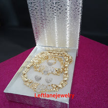 14k Gold Filled Girls Full Set xoxo Big teddy bear set for kids Chain, Ring, Bracelet And Earrings