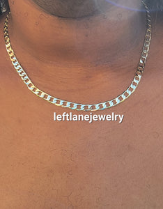 10k 6mm Gold Plated Cuban Link Chain