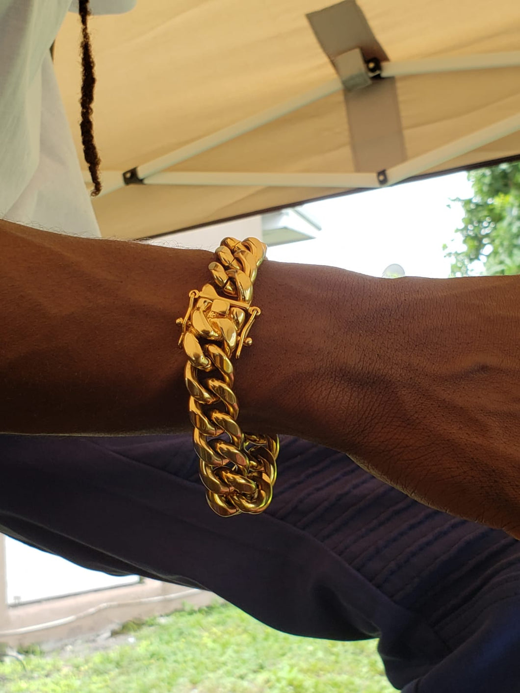 16mm 14k Gold Plated Miami Cuban Link Bracelet