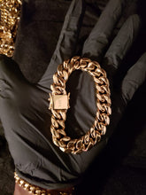 14mm 14k Gold Plated Miami Cuban Link Bracelet