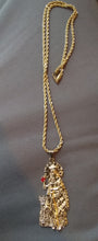 14k Rope Chain And Pendent Set