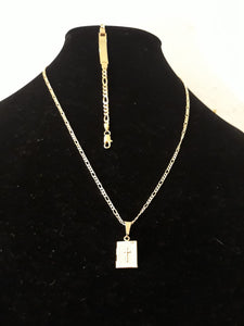 14k gold filled 5mm Bible Diamond cut chain and bracelet set 24inches