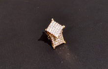 Gold plated Studd Earrings cz diamonds