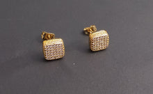 Gold plated Studd Earrings cz diamonds