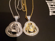 14k gold-plated Iced Out Buddha emoji 3mm Chain and Pendant set