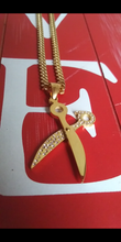 14k Gold Plated 3mm Cuban link chain and pendant  set